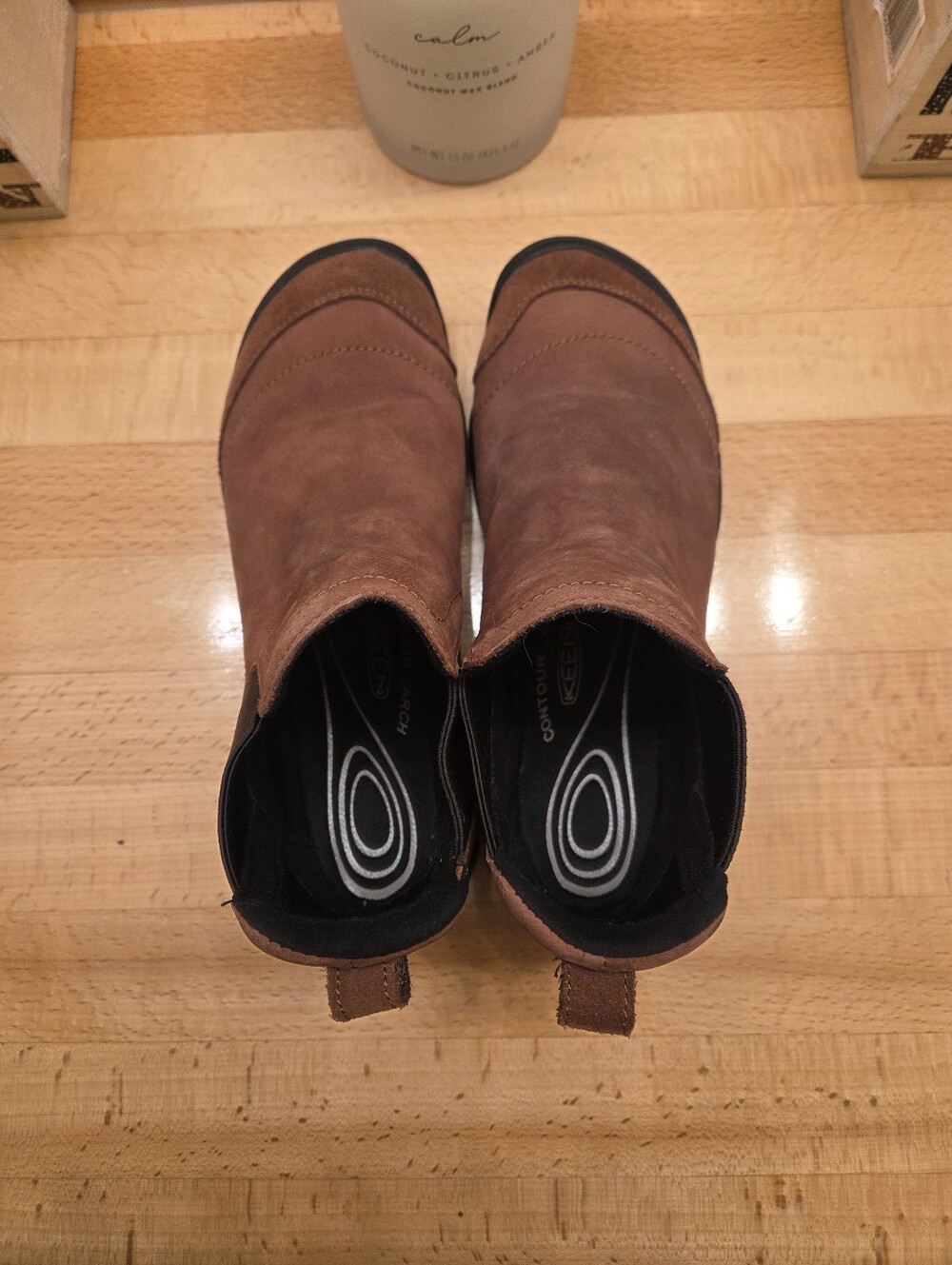 KEEN CNX II Chelsea Boots Brown Leather Womens Size 8.5 - Picture 7 of 11